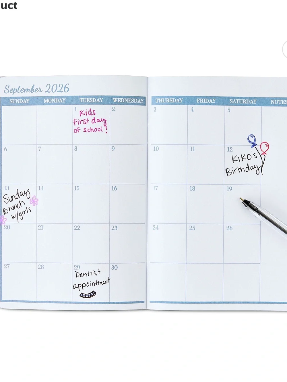 Pen+Gear 24-Month Multicolor Floral Jul 2026 - Jun 2028 Monthly Pocket Planner